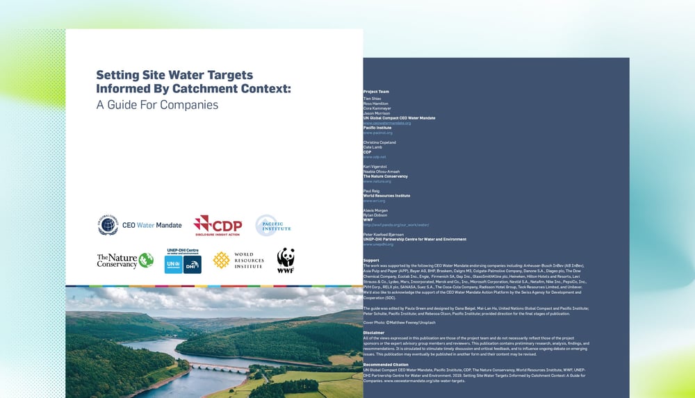 Setting Site Water Targets Informed By Catchment Context