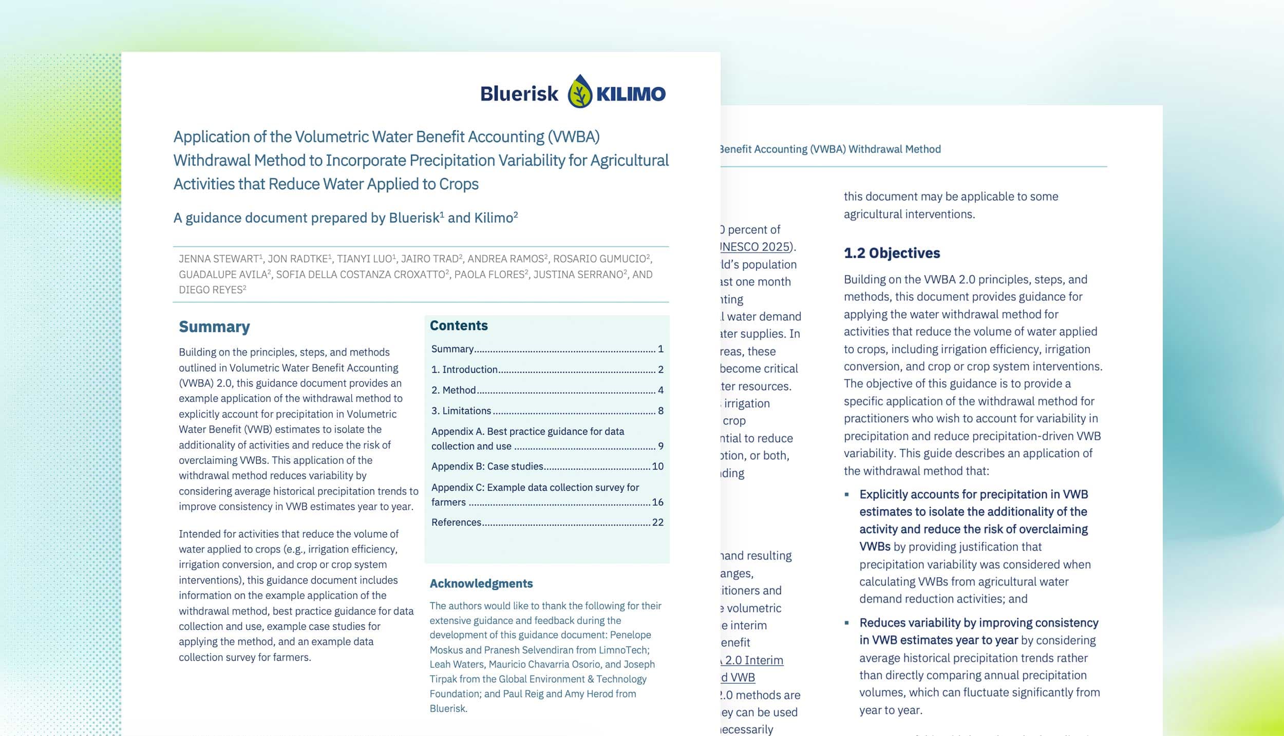 Application of the VWBA Withdrawal Method to Incorporate Precipitation Variability for Agricultural Activities that Reduce Water Applied to Crops