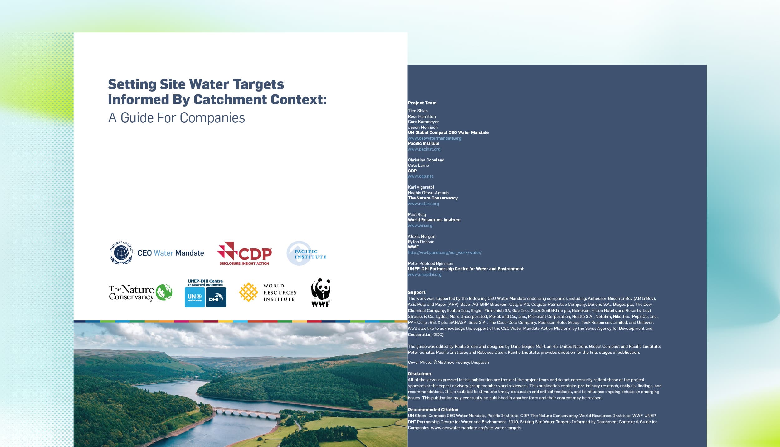 Setting Site Water Targets Informed By Catchment Context