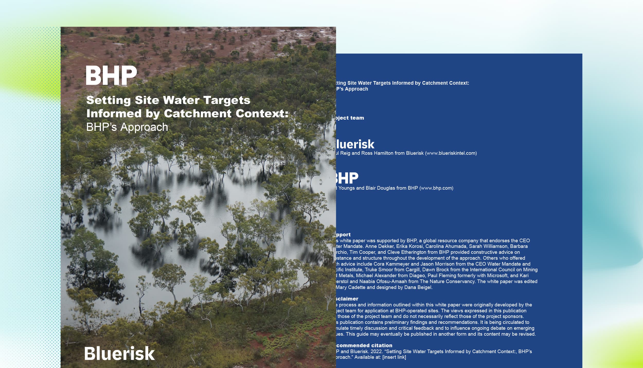 Setting Site Water Targets Informed by Catchment Context: BHP’s Approach